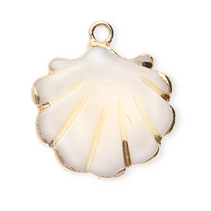 Schelp hangers specials Sint jacobsschelp White-gold
