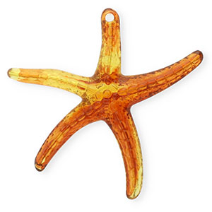 Acryl hangers zeester Amber brown