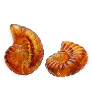 Acryl kralen schelp Amber brown