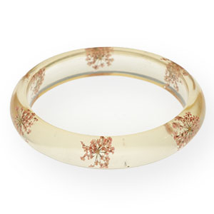 Trendy armbanden met gedroogde bloemetjes Light pink