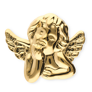 Roestvrij stalen (RVS) Stainless steel statement broches engel Gold