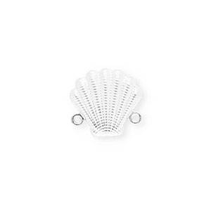 Roestvrij stalen (RVS) Stainless steel onderdelen tussenstuk schelp Silver