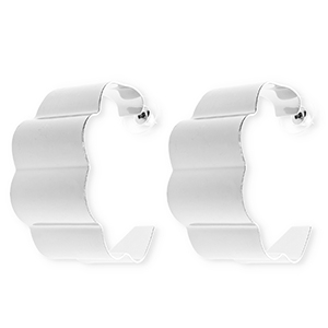 Statement oorbellen&nbsp;/&nbsp;oorstekers met RVS steker Silver