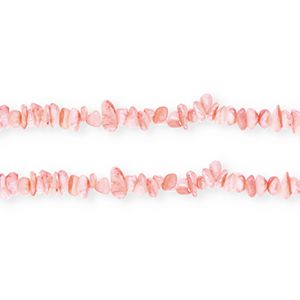 Schelp kralen chipstone Pink