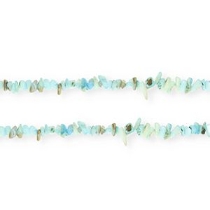 Schelp kralen chipstone Blue