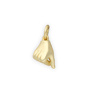 Brass TQ metaal bedels "I love you" Gold