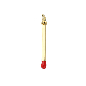 Brass TQ metaal bedels lucifer Gold-red