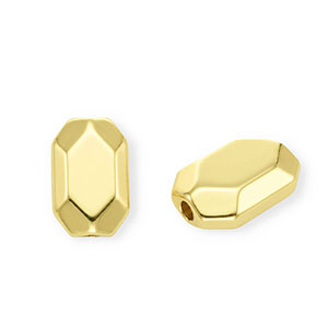 Acryl kralen octagon Gold
