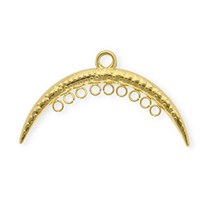 BY31&reg; Roestvrij stalen (RVS) Stainless steel onderdelen tussenstuk boog met 10 oogjes Gold