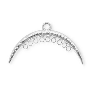 BY31&reg; Roestvrij stalen (RVS) Stainless steel onderdelen tussenstuk boog met 10 oogjes Silver