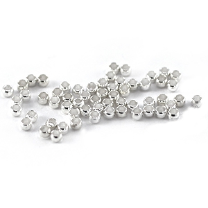 DQ knijpkralen 2mm Zilver
