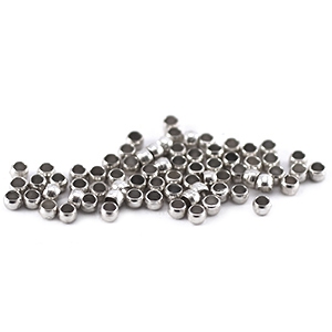 DQ knijpkralen 2mm Antiek zilver