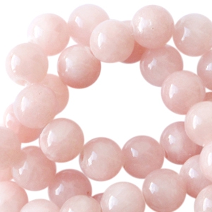 Natuursteen kralen marmer en calciet 8mm Vintage rose
