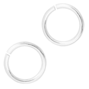 Onderdelen DQ metaal buigring 6mm zilver 