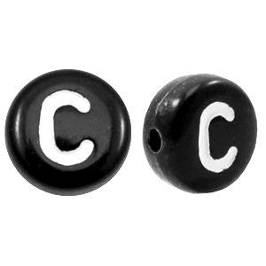 Letterkralen van acryl letter C Zwart