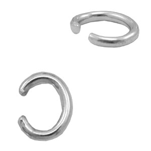 Onderdelen TQ metaal buigring ovaal Antiek zilver
