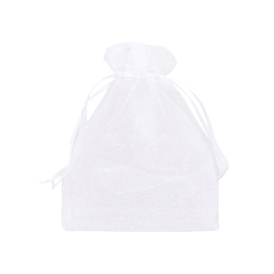 Sieraad zakje organza 9x12cm White