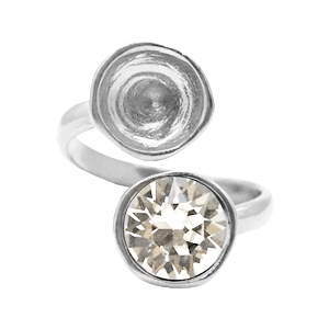 Onderdelen DQ metaal ring met settingen voor SS39 Antiek zilver (nikkelvrij)