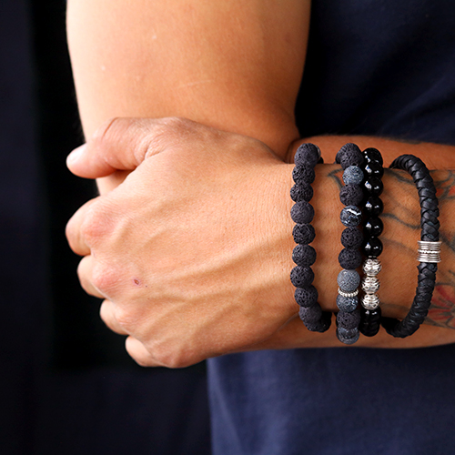  Stoere mannensieraden met kralen en DQ leer