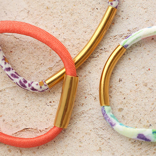 Get creative met Stitched elastisch lint Ibiza en stainless steel tube kralen