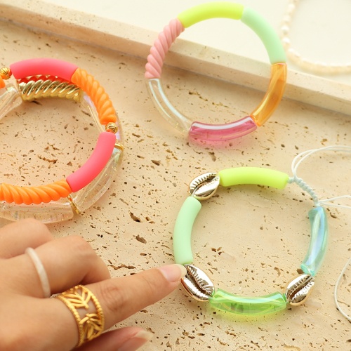 Get creative met acryl tube kralen mat summer en AB coating