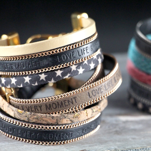 Deze stoer-chique armbanden van Quote leer met jasseron zijn super leuk om zelf te maken!