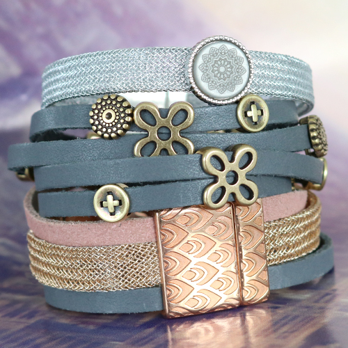 Wow! Maak deze stijlvolle armbanden van DQ metaal met DQ metaal net koord