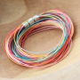 Kleurrijke sieraden met gekleurde kralen, DQ metaal en nieuw nylon S-Lon draad