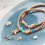 Kleurrijke sieraden met gekleurde kralen, DQ metaal en nieuw nylon S-Lon draad