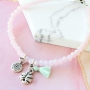 Kleurrijke sieraden in zachte roze en groene tinten facet kralen