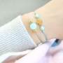 Sieraden in mintgroene tinten van Polaris Elements kralen met gouden details