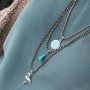 Kettingen en armbanden van gekleurd ball chain, stainless steel (RVS) jasseron en metal style wire 