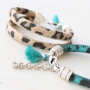 Sieraden van imi leer met panter print en details van DQ metaal