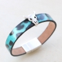Sieraden van imi leer met panter print en details van DQ metaal