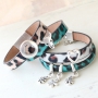 Sieraden van imi leer met panter print en details van DQ metaal