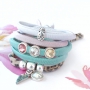 Trendy en universele armbandjes die je ook kan gebruiken als haarelastiek van stitched elastisch lint Ibiza!