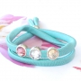 Trendy en universele armbandjes die je ook kan gebruiken als haarelastiek van stitched elastisch lint Ibiza!