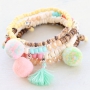 Caribische sieraden met kokos kralen en kleurige kralen