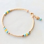 Vrolijke armbanden en oorbellen voor de zomer met facet kralen