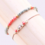 Vrolijke armbanden en oorbellen voor de zomer met facet kralen