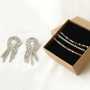 Sparkly armbandjes en oorbellen met strass chain!