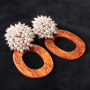 Feestelijke oorbellen met ornamenten en pompom bedels!