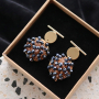 Feestelijke oorbellen met ornamenten en pompom bedels!