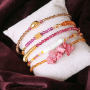 Schattige armbandjes met natuursteen kralen crystal facet geslepen!