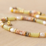 Maak een mooie zomerse sieraden set met deze natuursteen discs kralen: