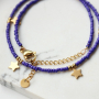 Deze trendy sieraden kun je maken met rocailles en stainless steel bedels: