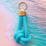 Mix en Match sleutelhanger inspiratie met DQ leer en maritiem koord