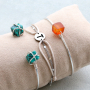 Maak stijlvolle oorbellen en armbanden met deze nieuwe natuursteen cube kralen: