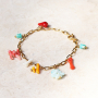 Ontwerp trendy sieraden met de kleurrijke ocean bamboo kralen en rvs sieraad onderdelen 