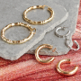 Inspiratie voor jasseron met crystal glas en oorbellen van brass metaal